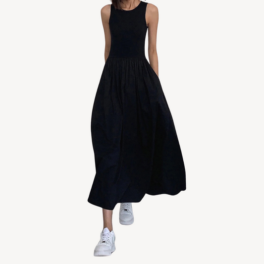 Women’s Solid Sleeveless A-line Maxi Dress
