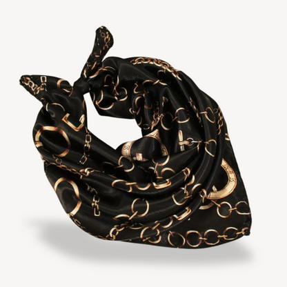 Silk Chain Print Head Scarf