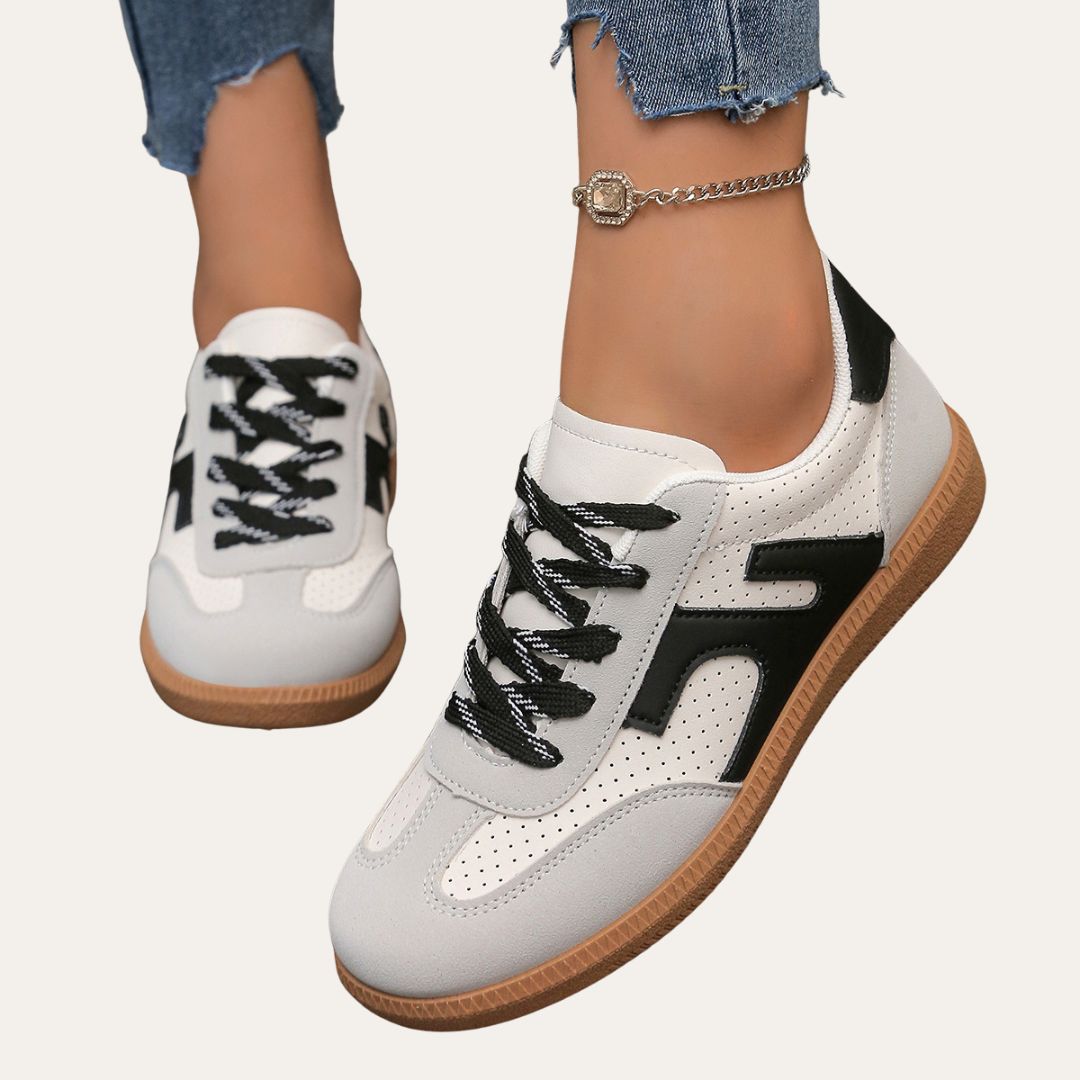 Soft Chic Synthetic Leather Women's Sneakers - BritishElegance
