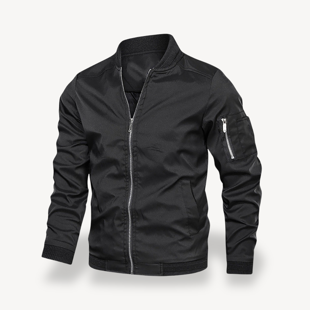 Men’s Zipper Closure Bomber Jacket
