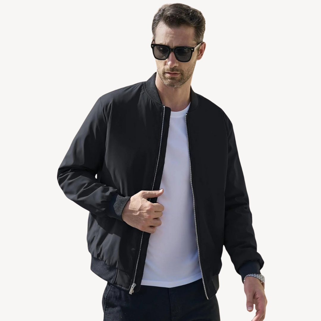 Men's Bomber Jacket with Quilted Lining