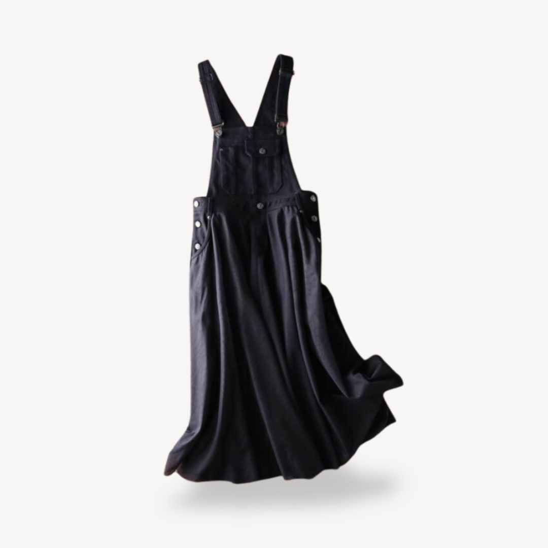 Women's Denim Overall Maxi Dress