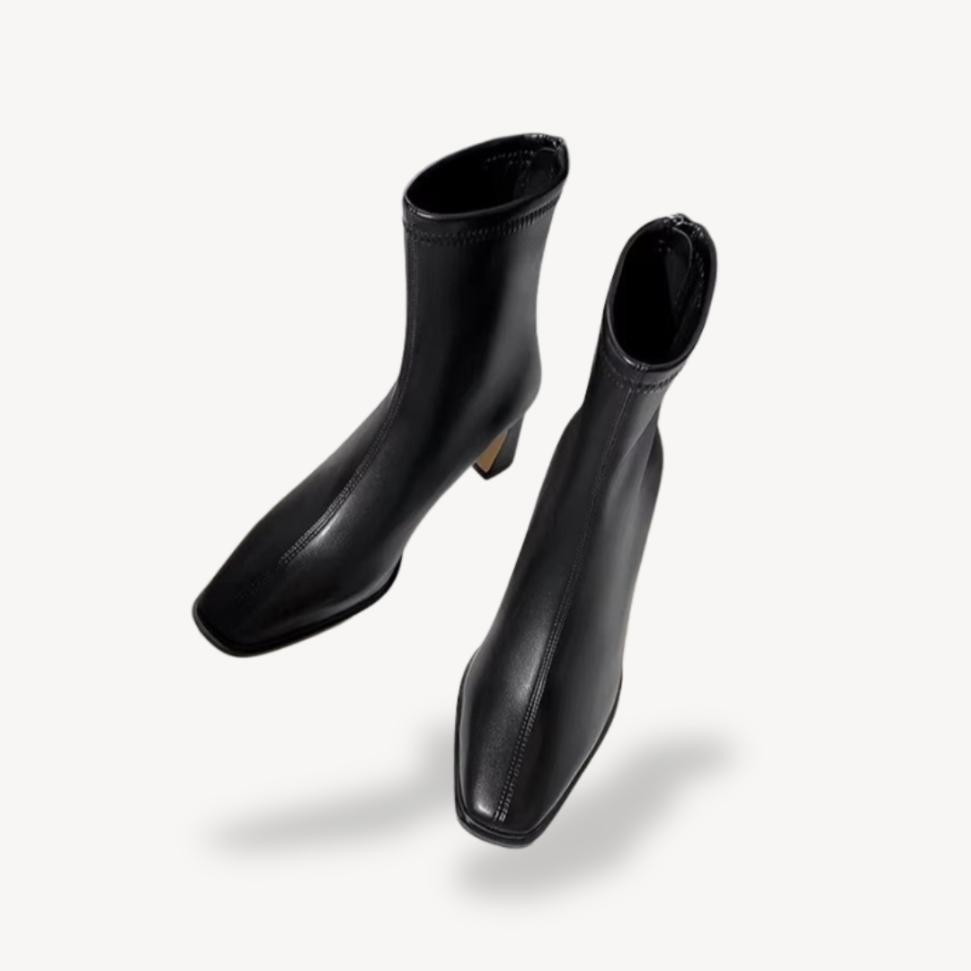 Orthopedic Square Toe Ankle Boots