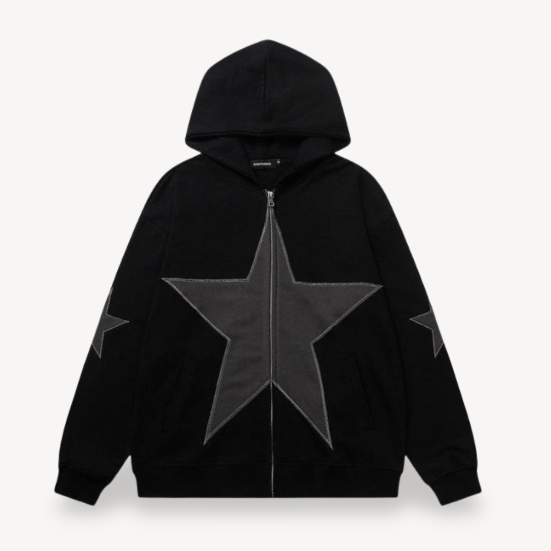 Men's Star Zip-Up Hoodie