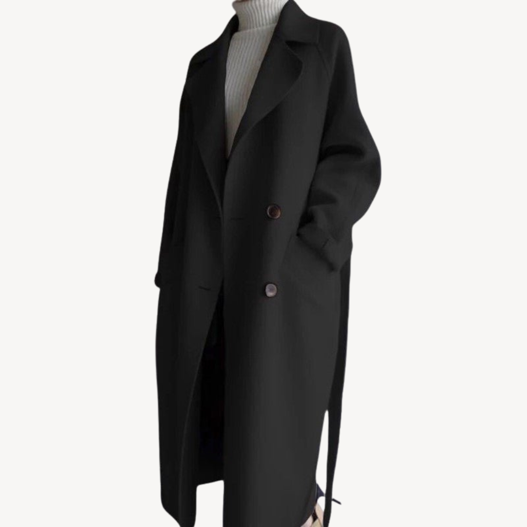Women's Wool Blend Double-Breasted Coat