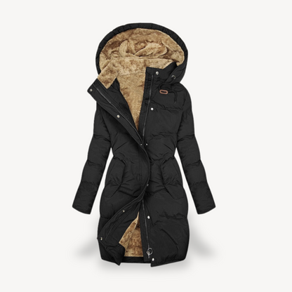 Fleece Lined Puffer Coat for Women