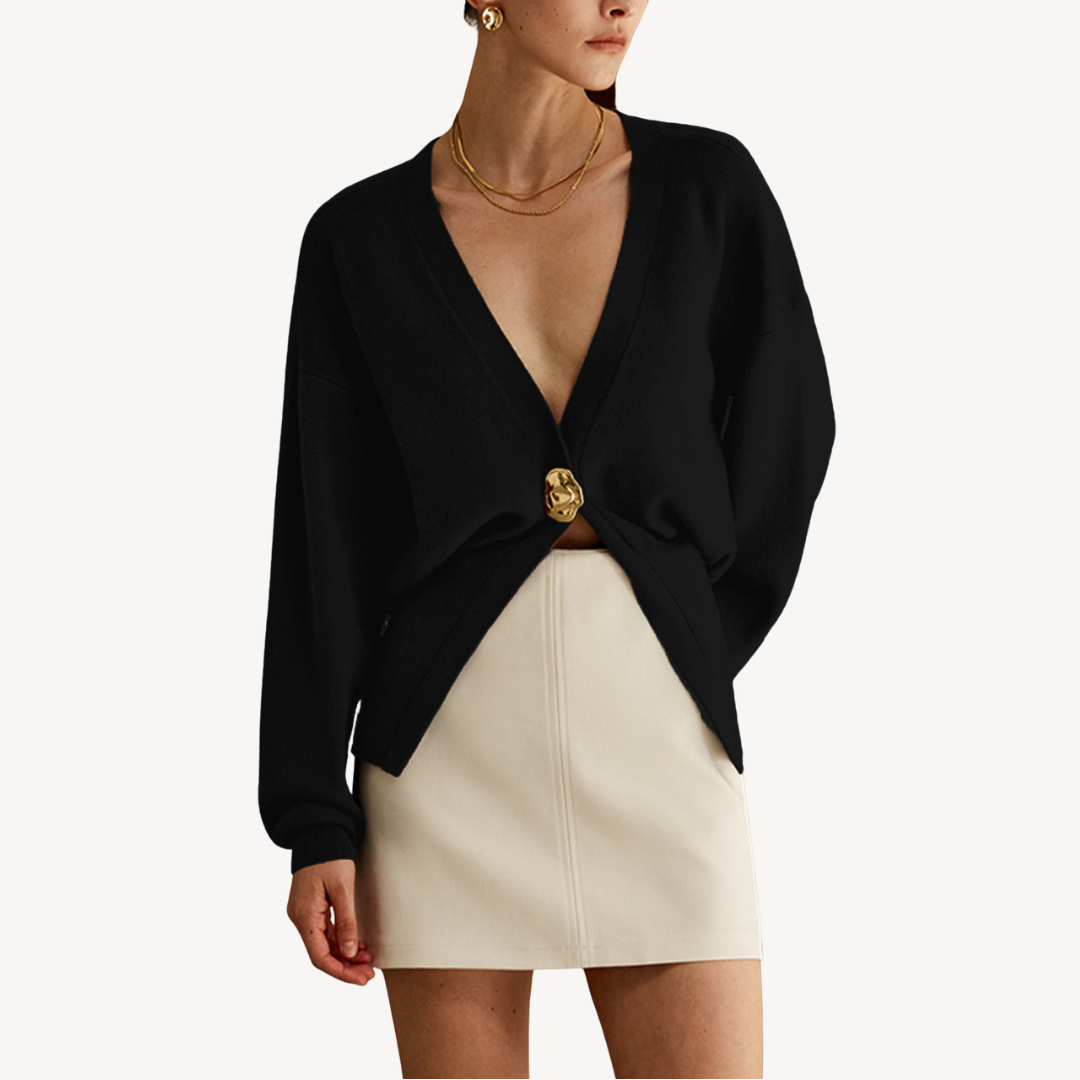 Women's Knit V-Neck Cardigan Sweater