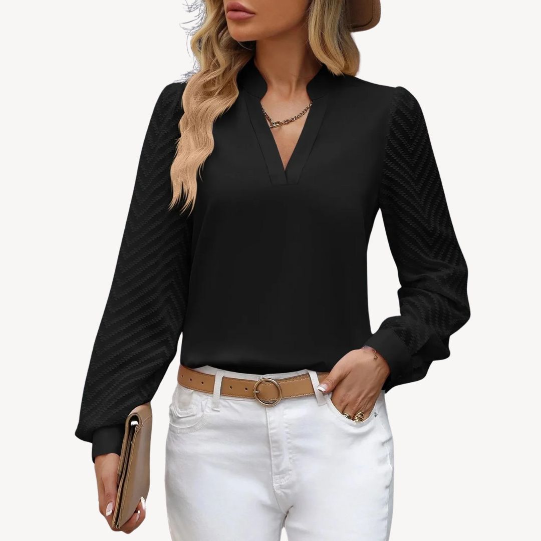 Women's Polyester Long Sleeve Blouse