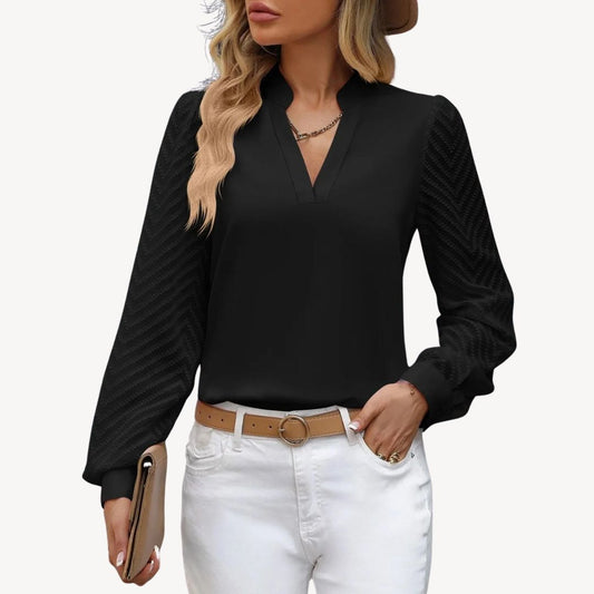 Women's Polyester Long Sleeve Blouse