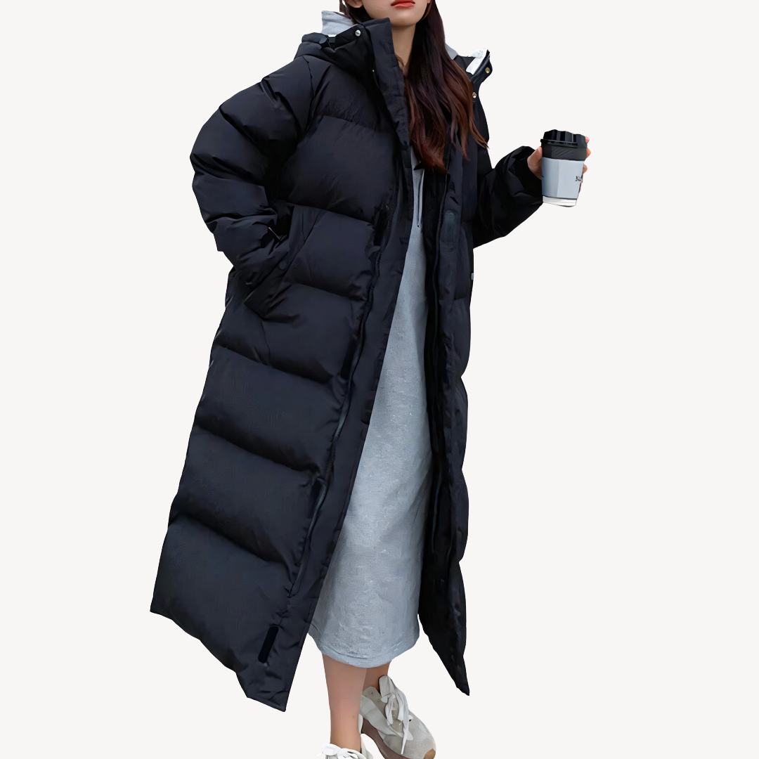 Long Hooded Puffer Coat Women Winter Jacket