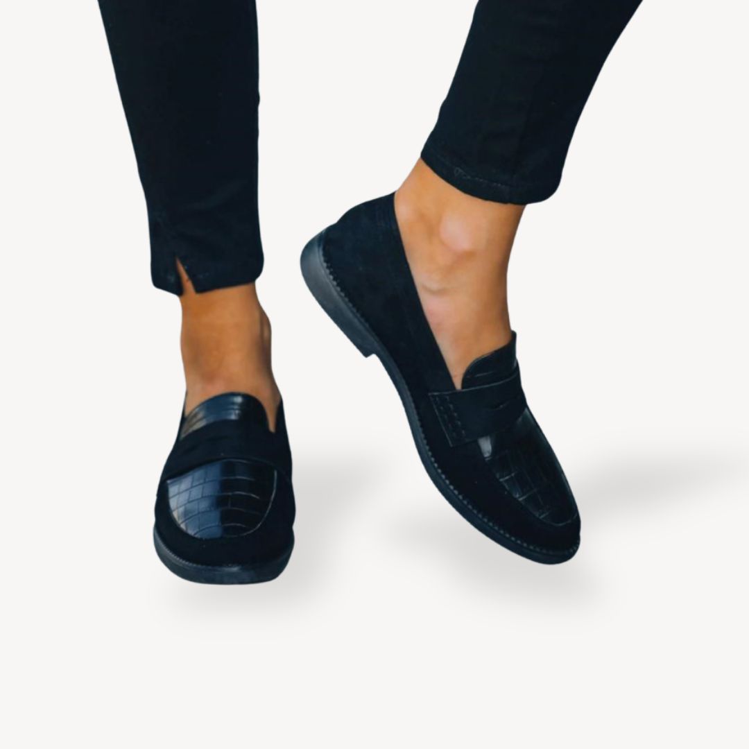 Suede Crocodile Orthopedic Loafers Women