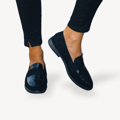 Suede Crocodile Orthopedic Loafers Women