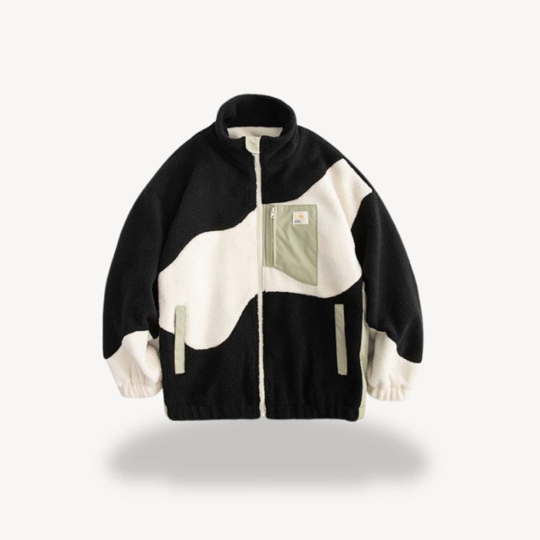 Men’s Colorblock Fleece Zip-Up Jacket