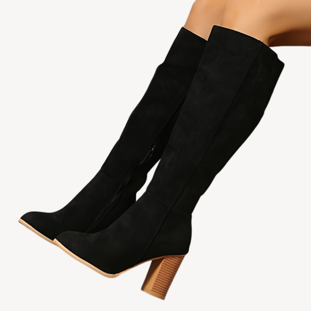 Orthopedic High Heeled Knee-High Boots
