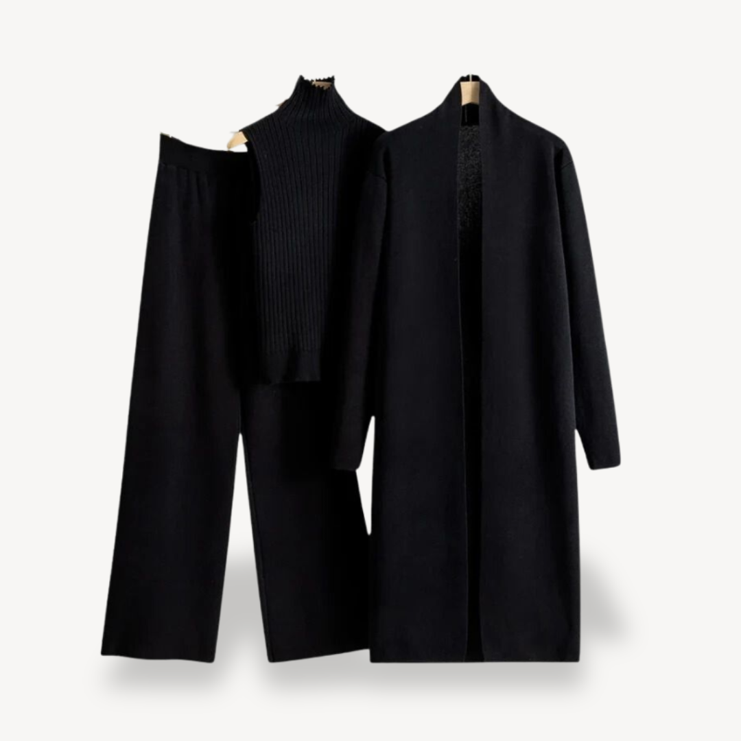 Women’s Ribbed Knit 3-Piece Set