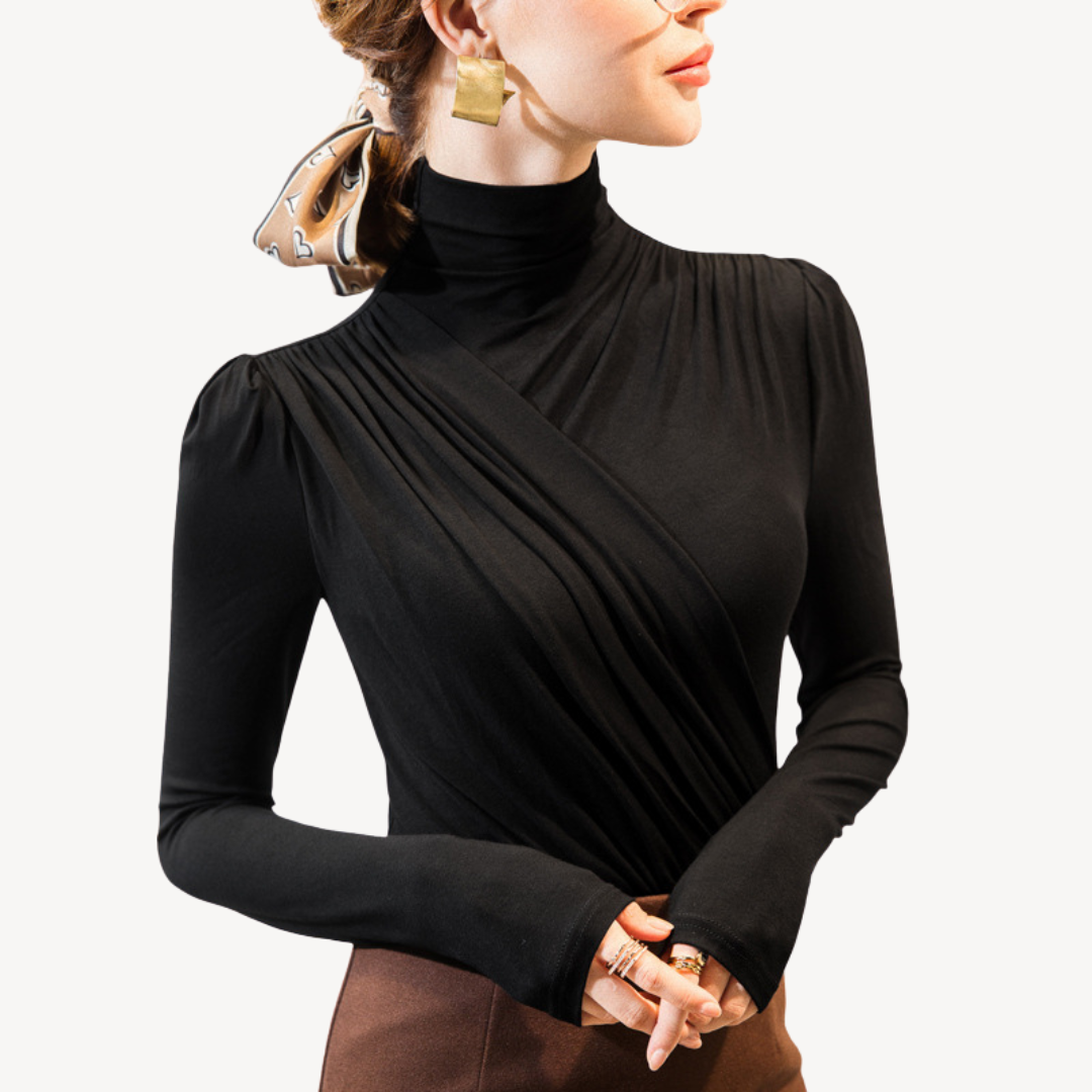 Pleated Long Sleeve Top for Women