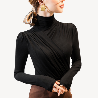 Pleated Long Sleeve Top for Women