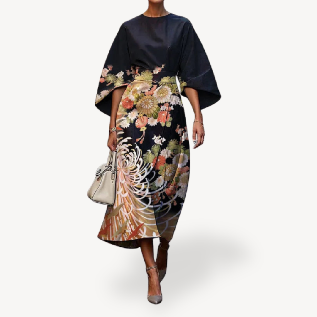Women's Floral Print Midi Dress
