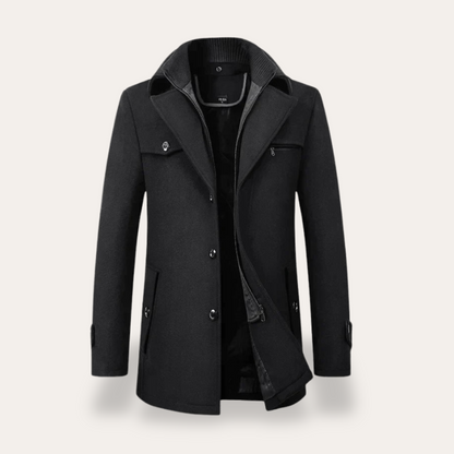 Men's Coat – Winter Jacket with Stand Collar