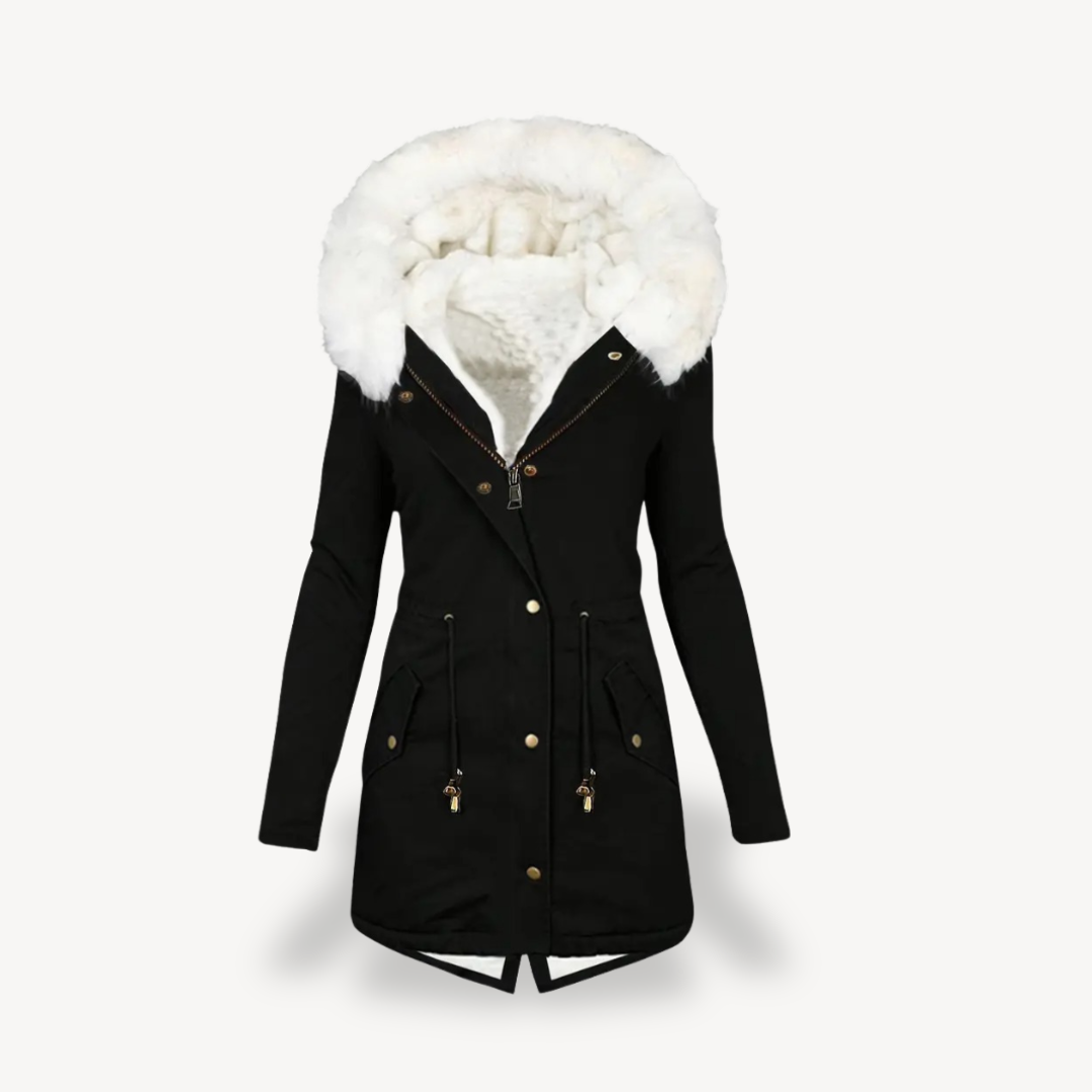 Women's Faux Fur Hooded Parka Jacket