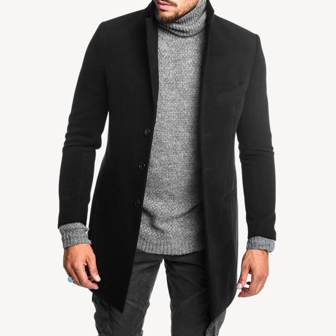 Men's Wool Blend Long Coat