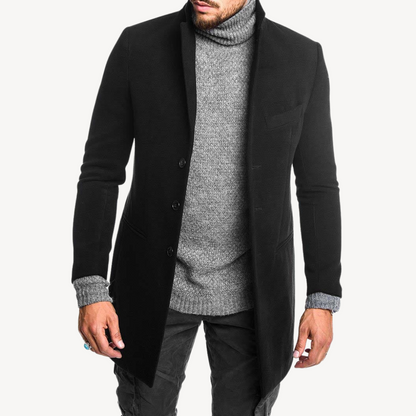 Men's Wool Blend Long Coat