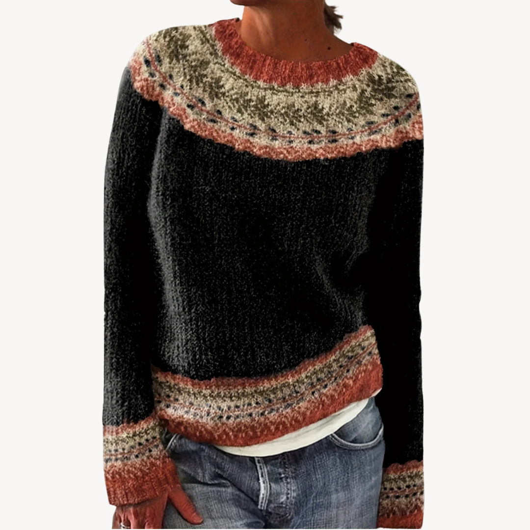 Embroidered Floral Sweater for Women