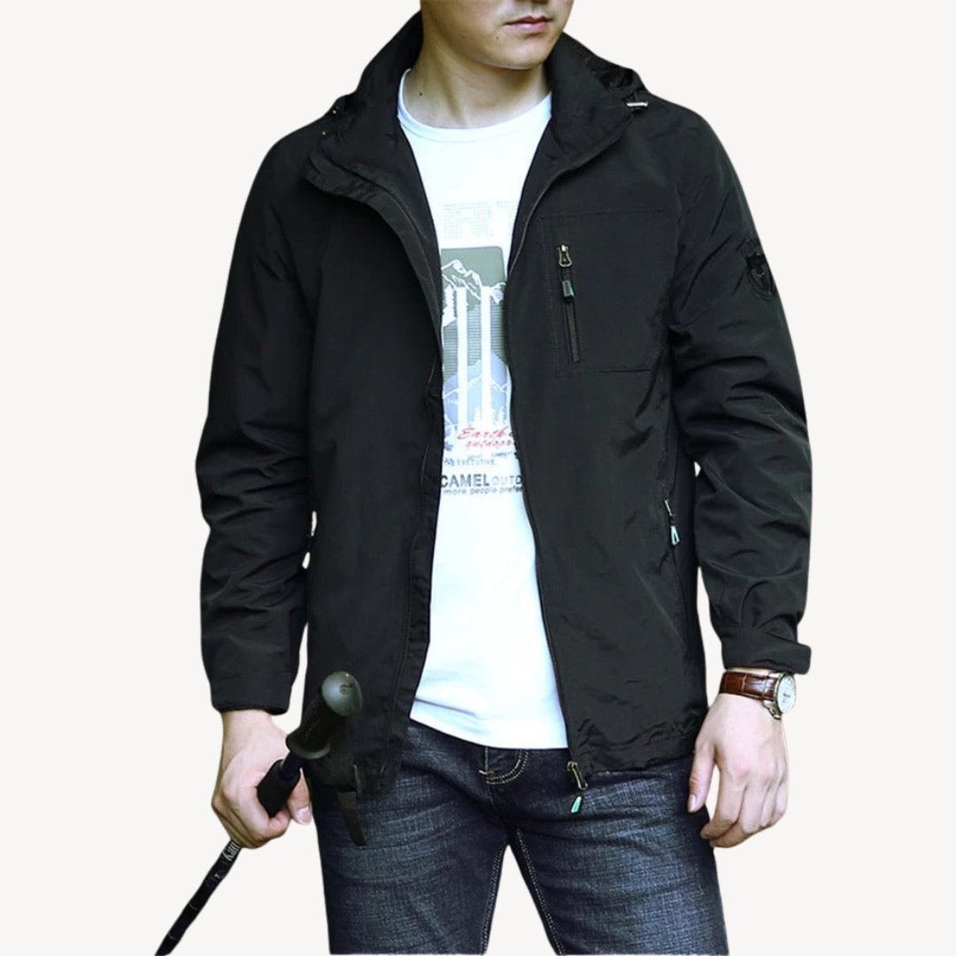 Men’s Zipper Closure Hooded Jacket