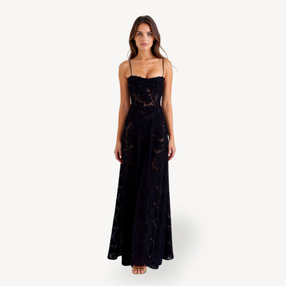Women's Floral Lace Maxi Dress