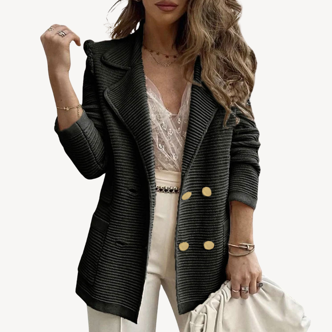 Women's Ribbed Blazer Jacket