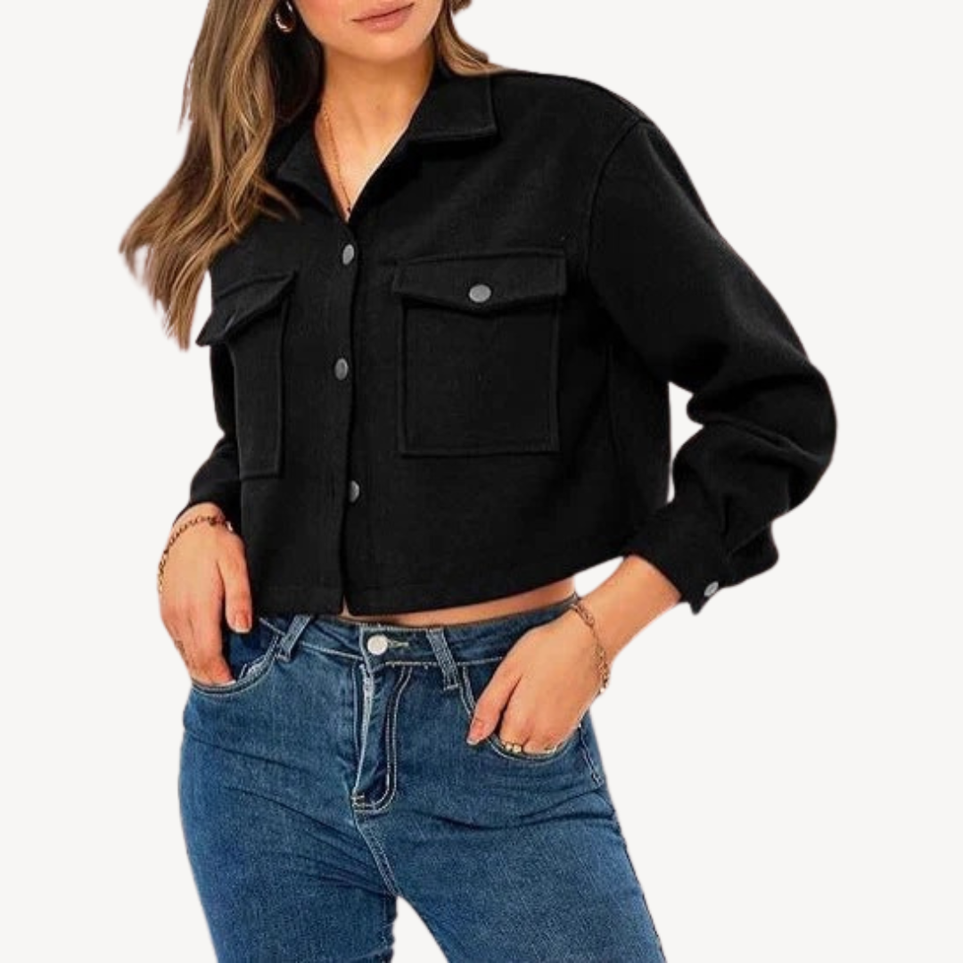 Women’s Buttoned Cropped Jacket