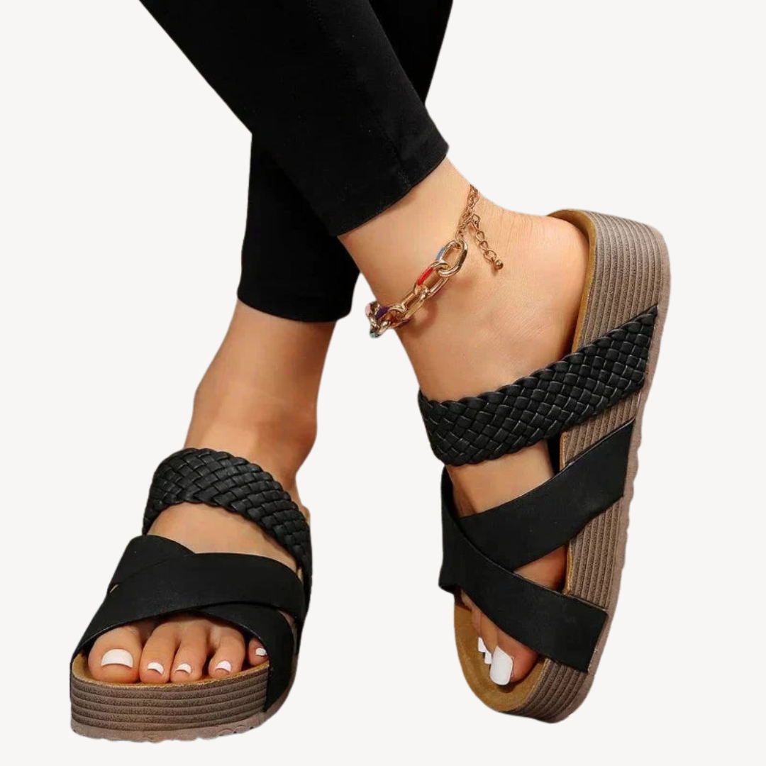 Orthopedic Faux Leather Sandals for Women
