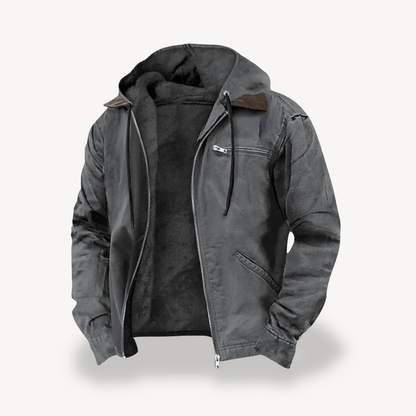 Men's Hooded Fleece-Lined Jacket