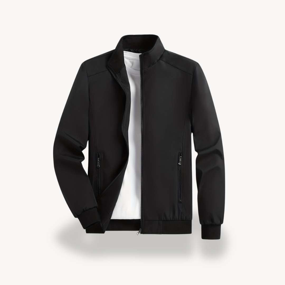 Men’s Polyester Casual Outerwear Zip Jacket