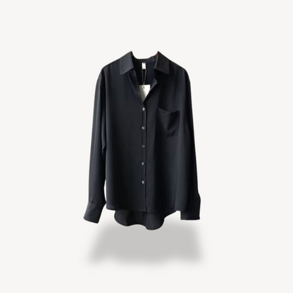 Women's Button-Down Satin Shirt