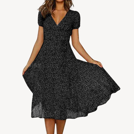 Women's Floral V-Neck Mini Dress
