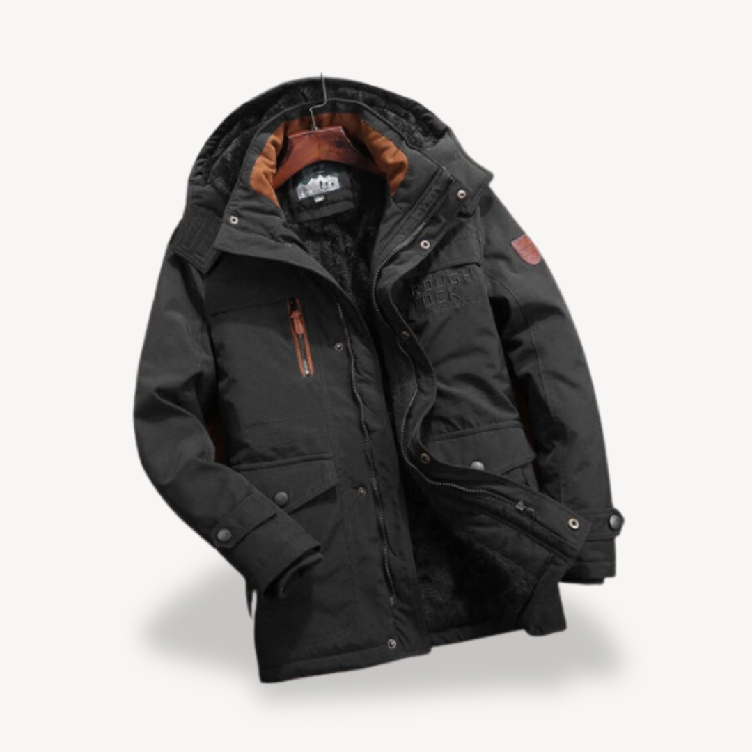 Winter Parka Jacket with Fleece Lining