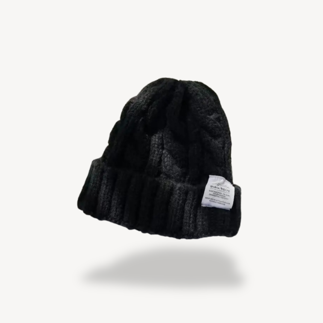Cable Knit Beanie Hat for Women - Soft Wool Blend