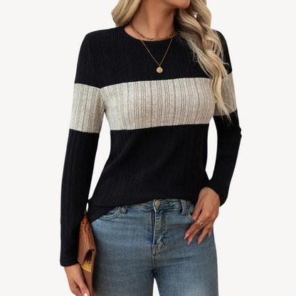 Striped Long Sleeve Top for Women