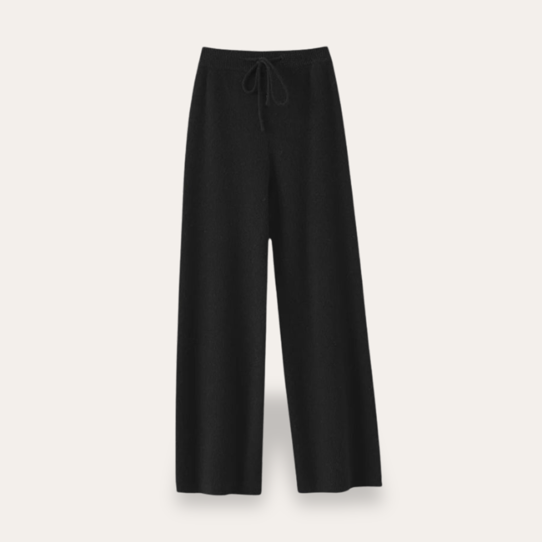 Women's Cashmere Pants – Wide Knit Trousers