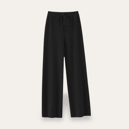 Women's Cashmere Pants – Wide Knit Trousers