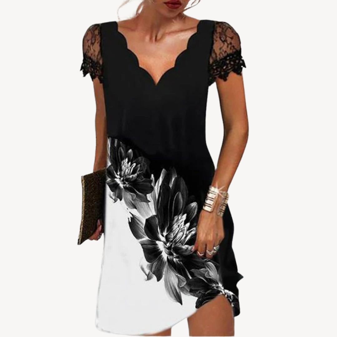 Women's Floral Lace Mini Dress