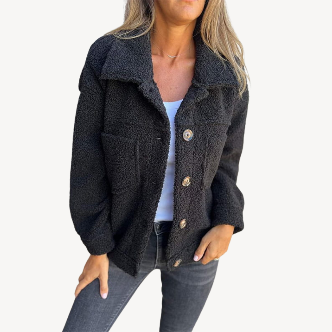 Women's Teddy Fleece Button Jacket