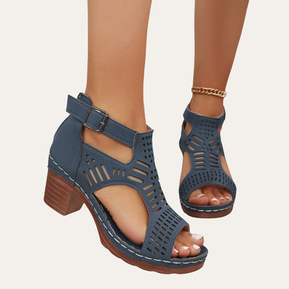 Women's Wedge Sandals with Cutouts