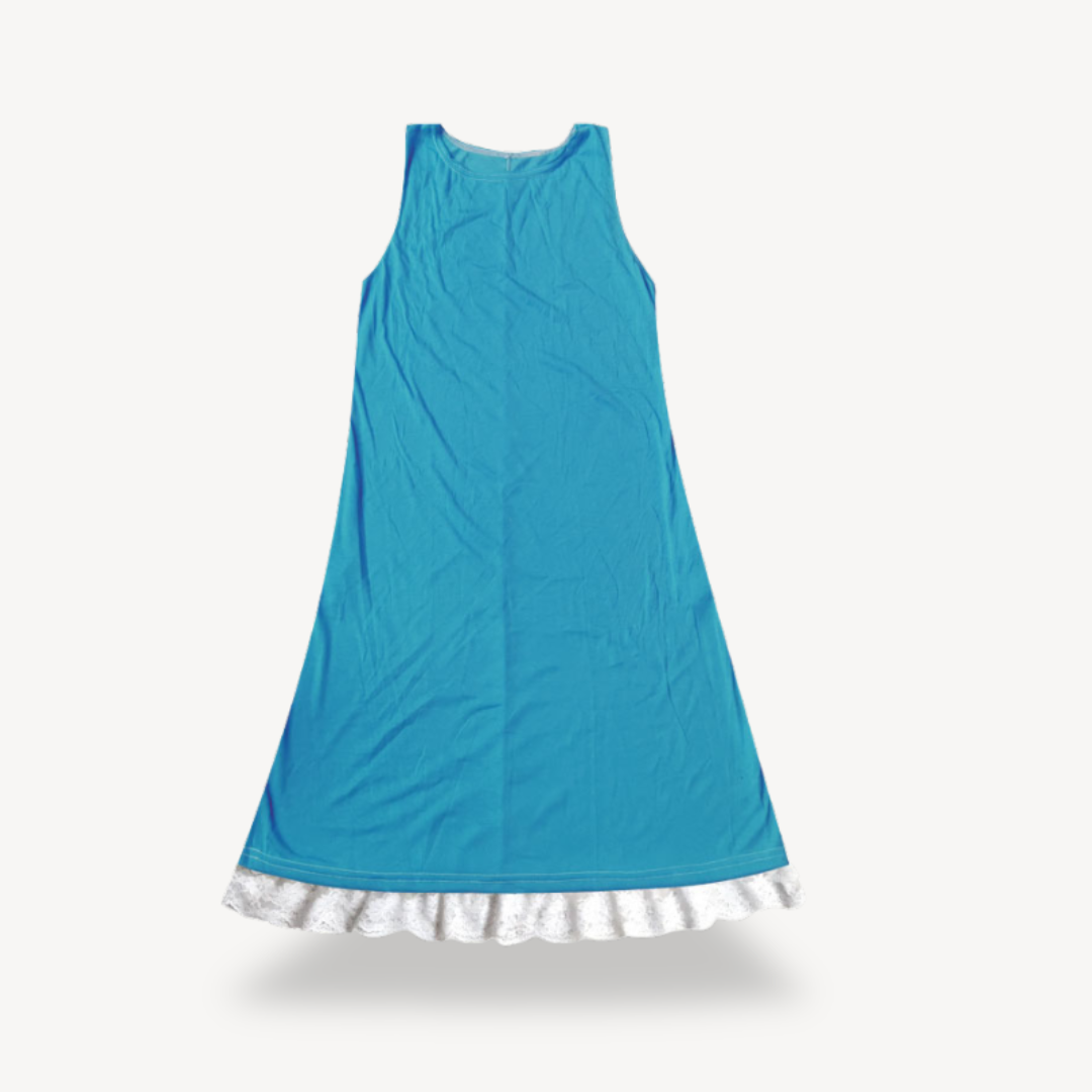 Women's Cotton Lace Hem Dress
