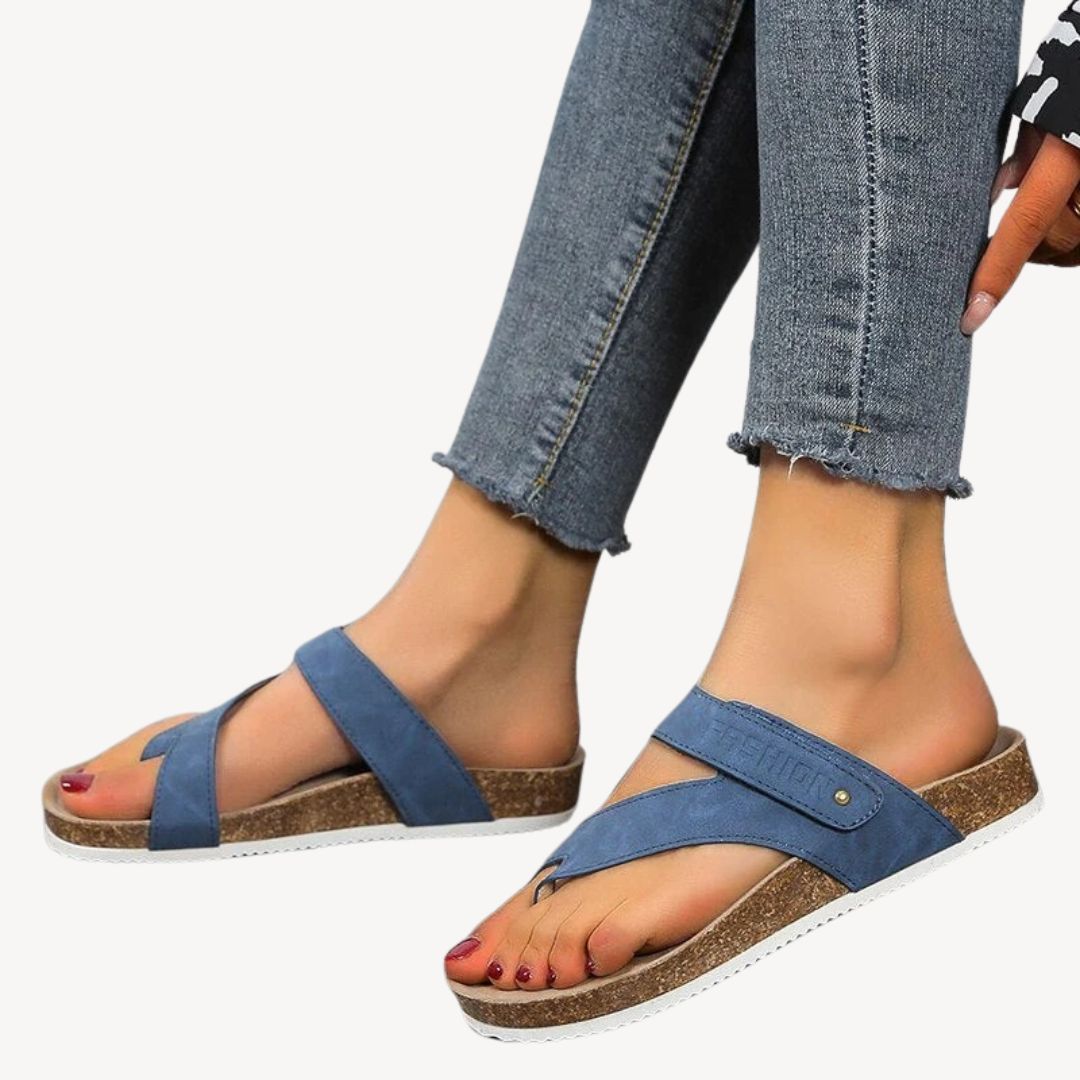 Orthopedic Women's Cork Thong Sandals