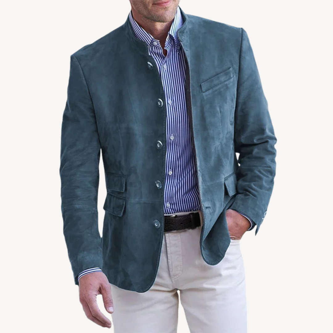 Men's Suede Blazer Jacket