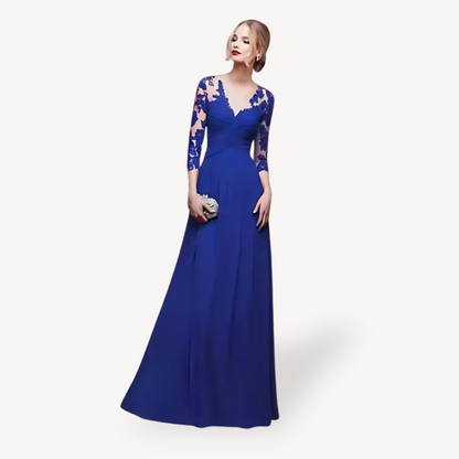 Women's Lace Long Sleeve Maxi Dress