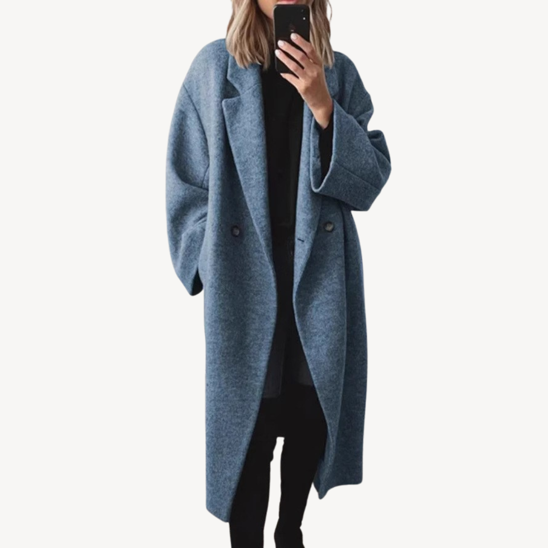 Women’s Wool Blend Double-Breasted Coat