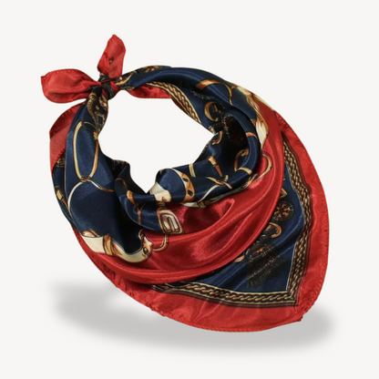 Silk Chain Print Head Scarf